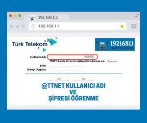 türk telekom internet kullanıcı adı şifre öğrenme